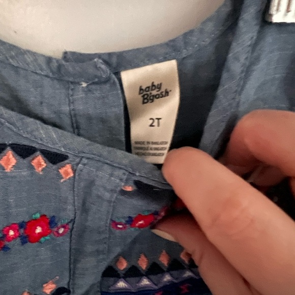 Oshkosh soft denim dress with embroidered detail - Picture 3 of 4